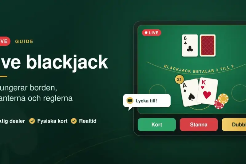 Live blackjack – så fungerar borden, varianterna och reglerna
