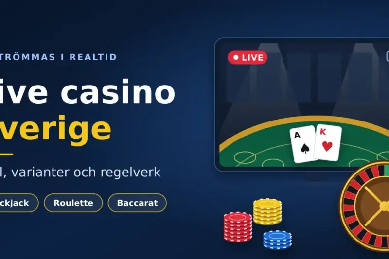 Live casino Sverige – spel, varianter och regelverk