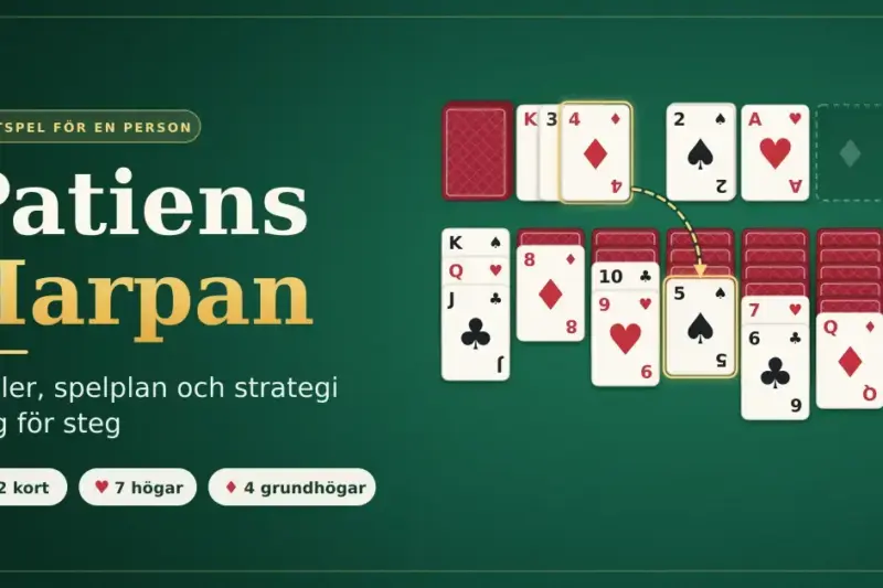 Patiens Harpan – regler, spelplan och strategi steg för steg