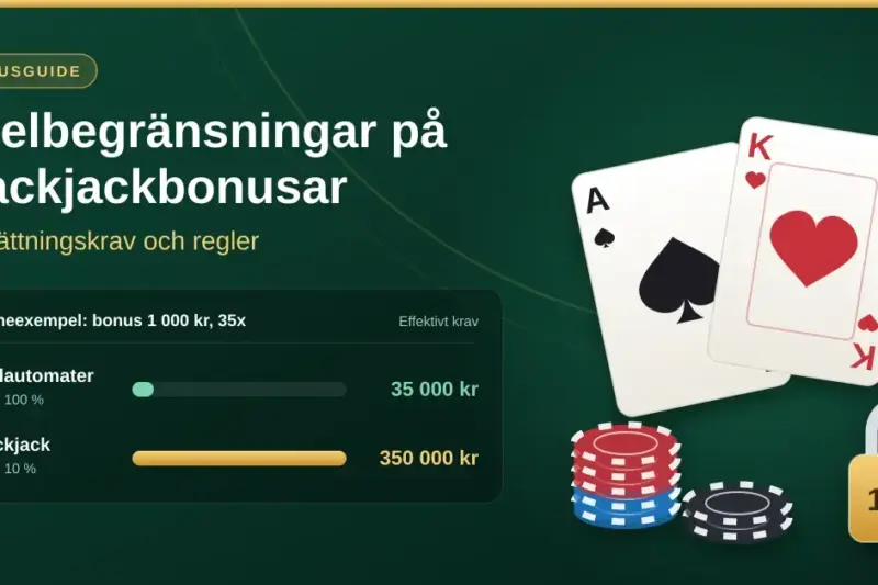 Spelbegränsningar på blackjack bonusar – omsättningskrav och regler